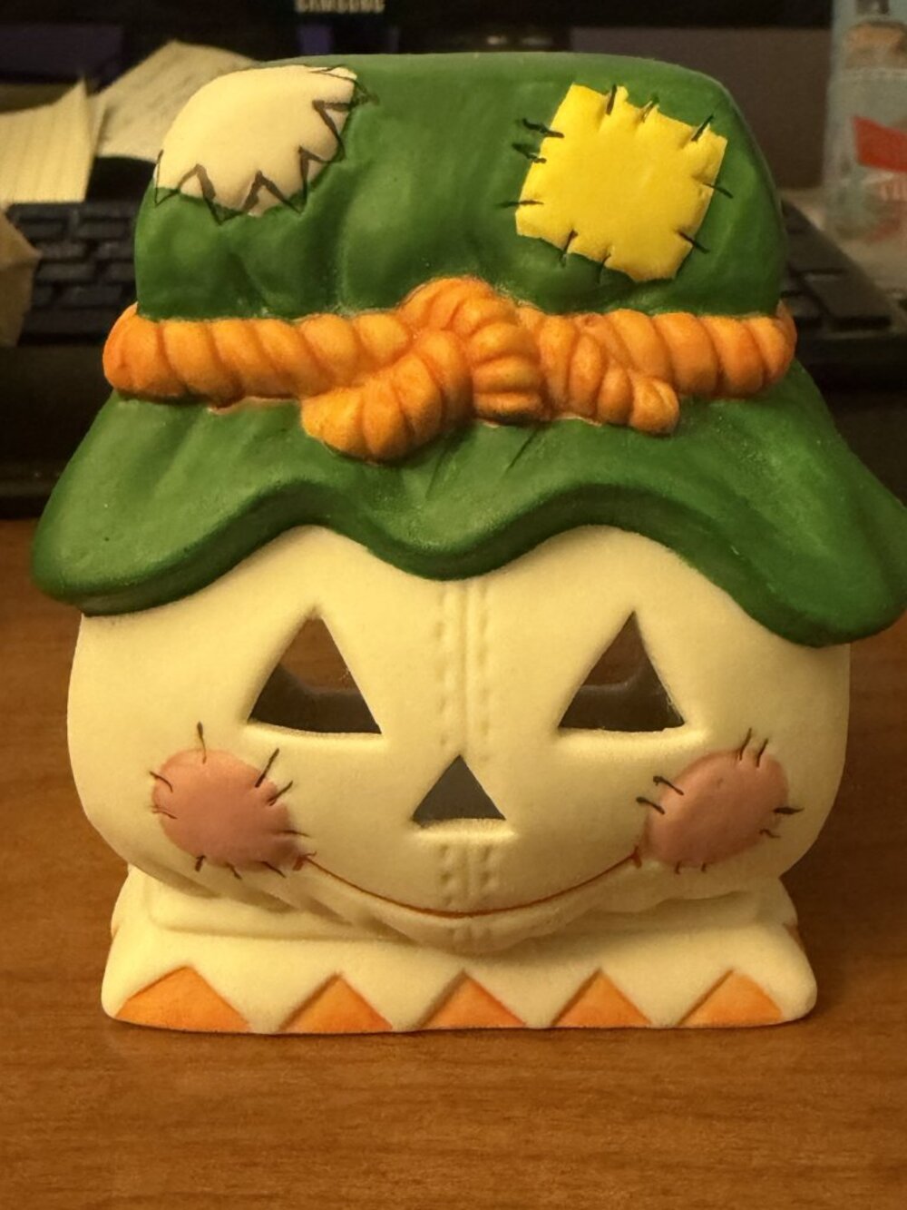 VTG Holiday Workshop Scarecrow Candle Holder * HALLOWEEN *
